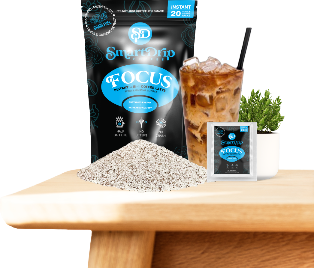 Mushroom Coffee
Reishi Coffee
Functional Coffee
Adaptogenic Coffee
Focus Coffee
Instant Coffee
Healthy Coffee
Wellness Coffee
Ginseng Coffee
Coffee Alternatives
Caffeine-Free Coffee
Energy Coffee
Brain Boost Coffee
Superfood Coffee
Low-Caffeine Coffee