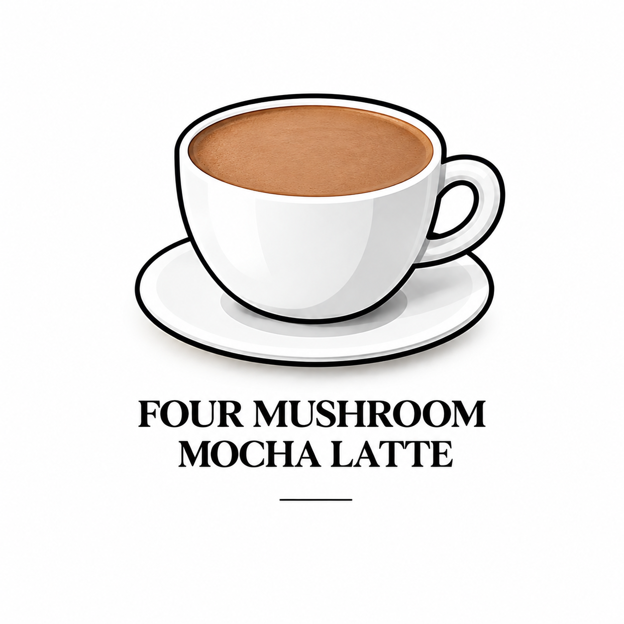 16 oz Four Mushroom Mocha Latte