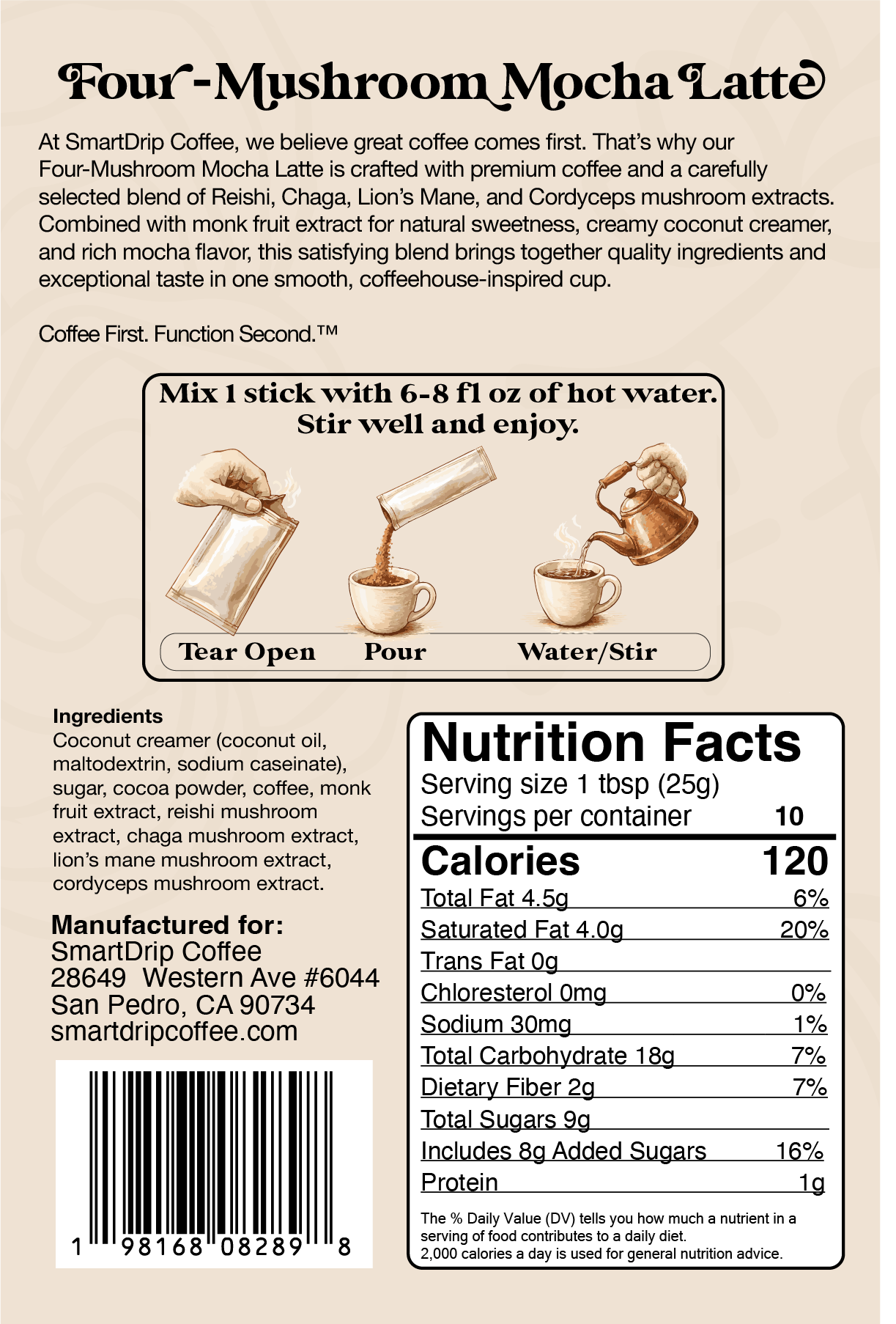 SmartDrip Mocha Latte – 10 Stick Pack
