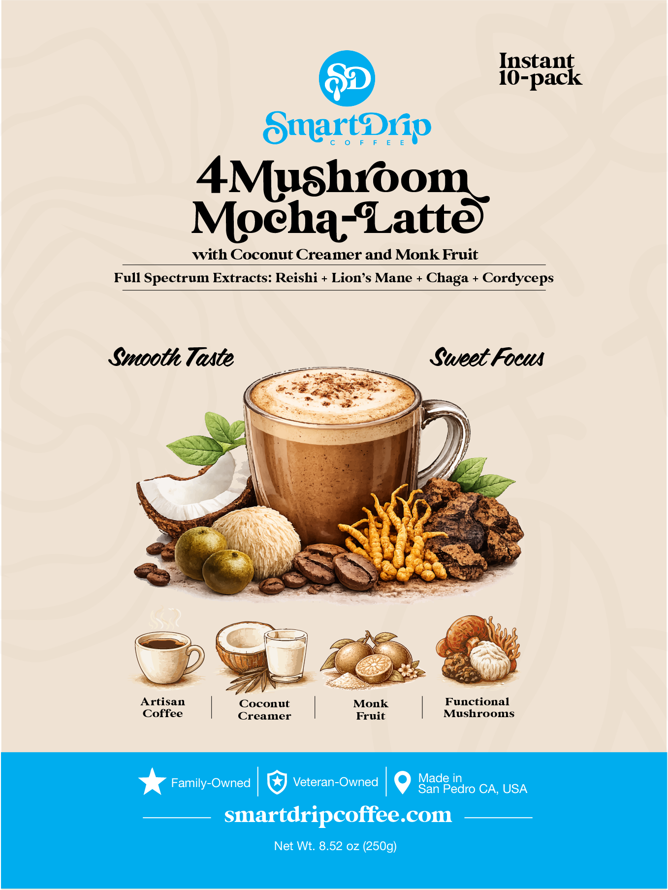 SmartDrip Mocha Latte – 10 Stick Pack