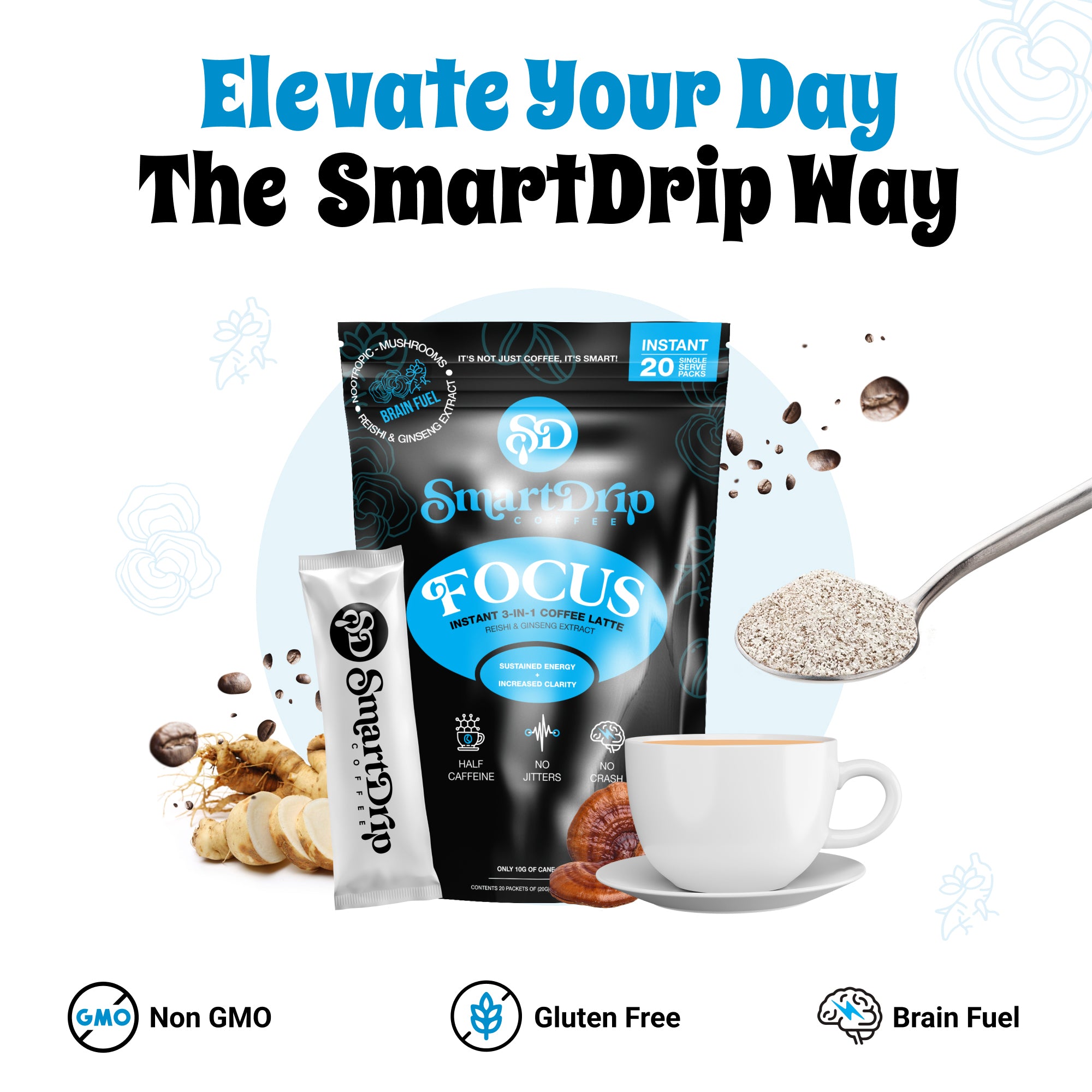 SmartDrip 3-in-1 Instant Latte Focus Blend