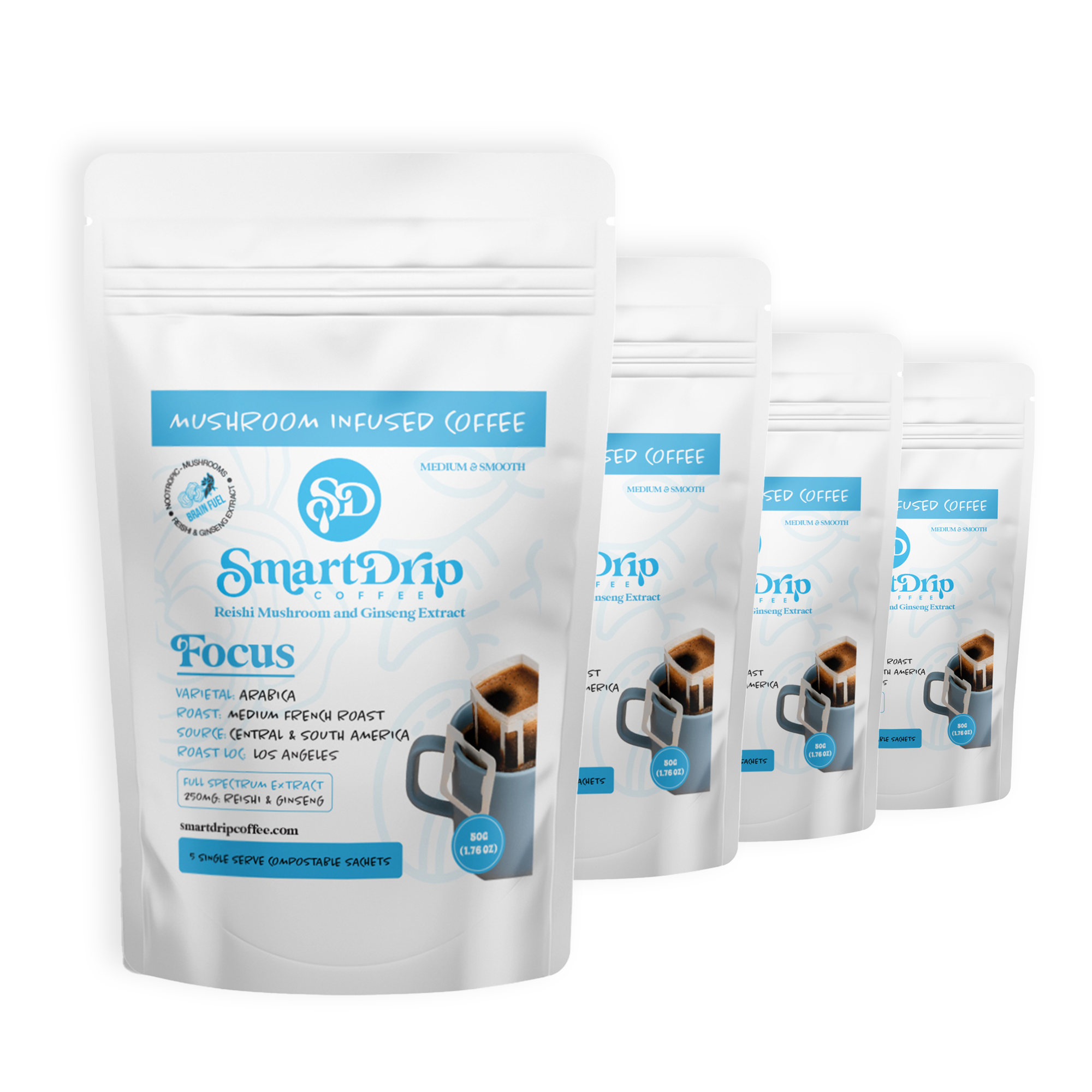 Focus Drip French Roast Mushroom Coffee (5ct.)