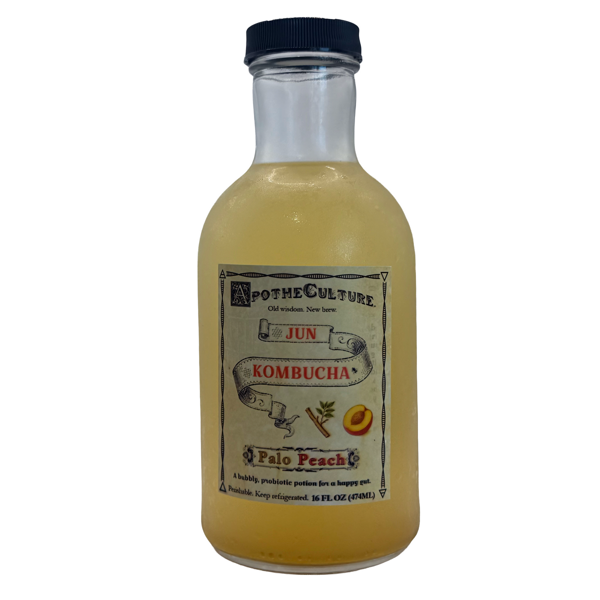 Palo Peach ApotheCulture Jun Kombucha