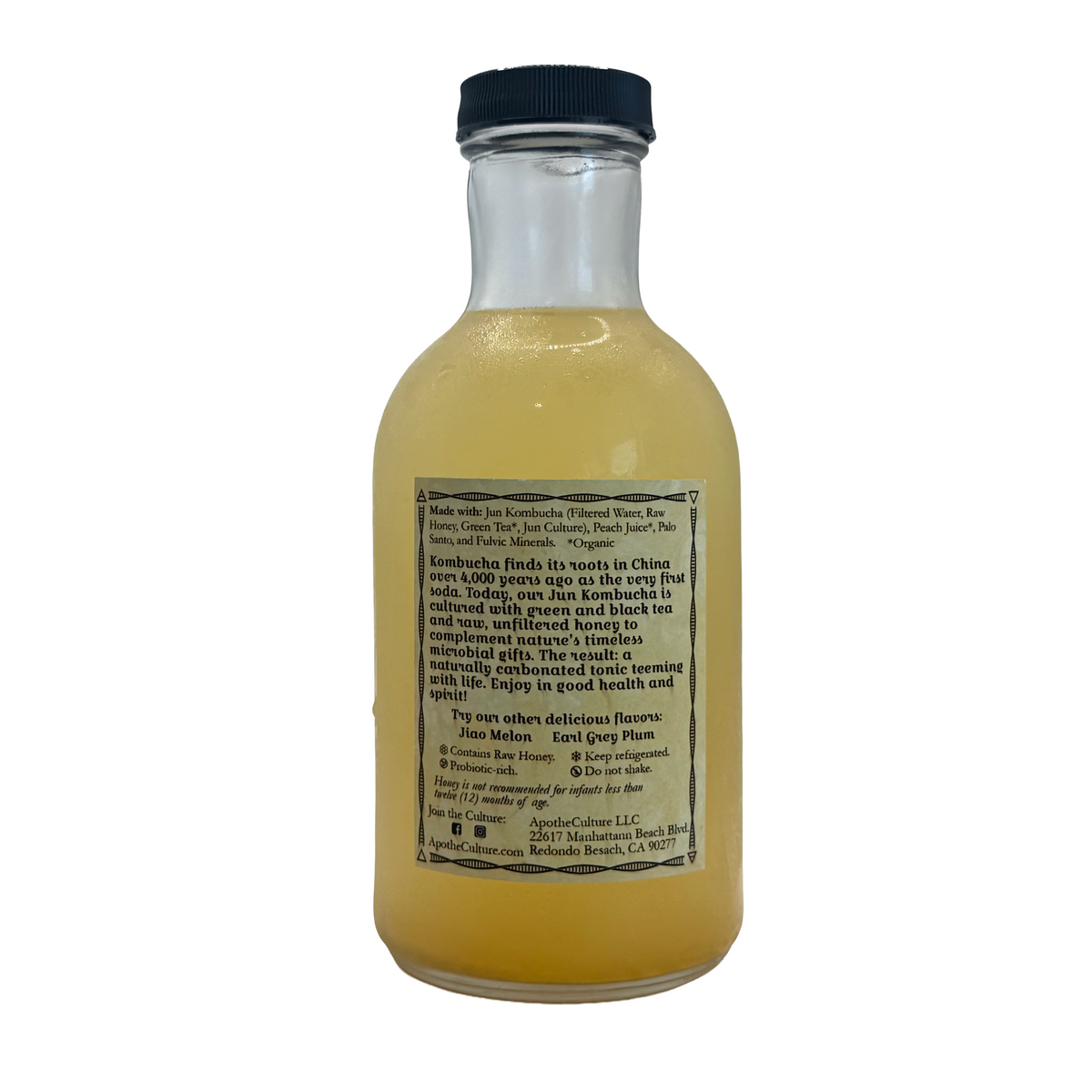 Palo Peach ApotheCulture Jun Kombucha